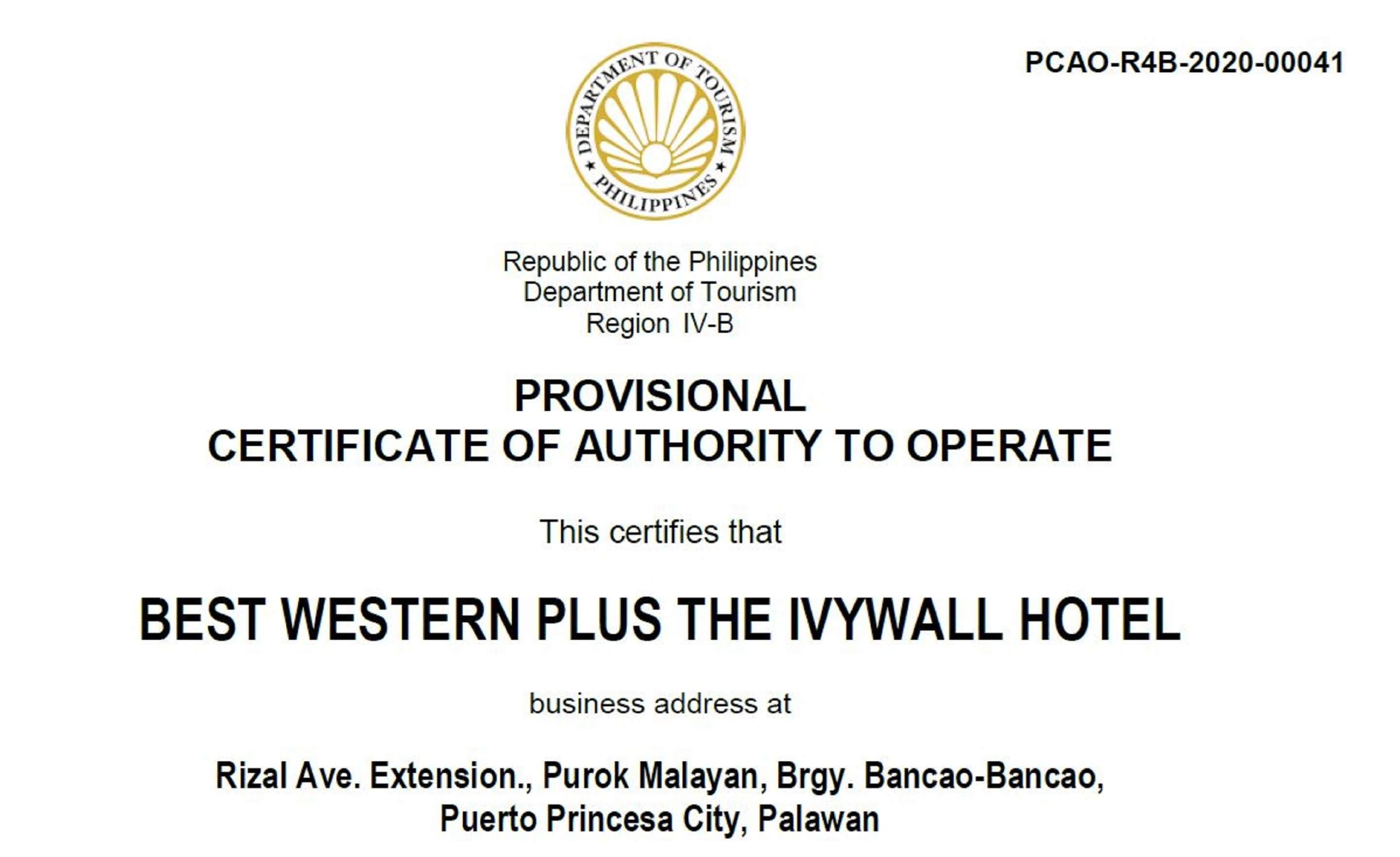 Best Western Plus The Ivywall Hotel Puerto Princesa Exteriér fotografie